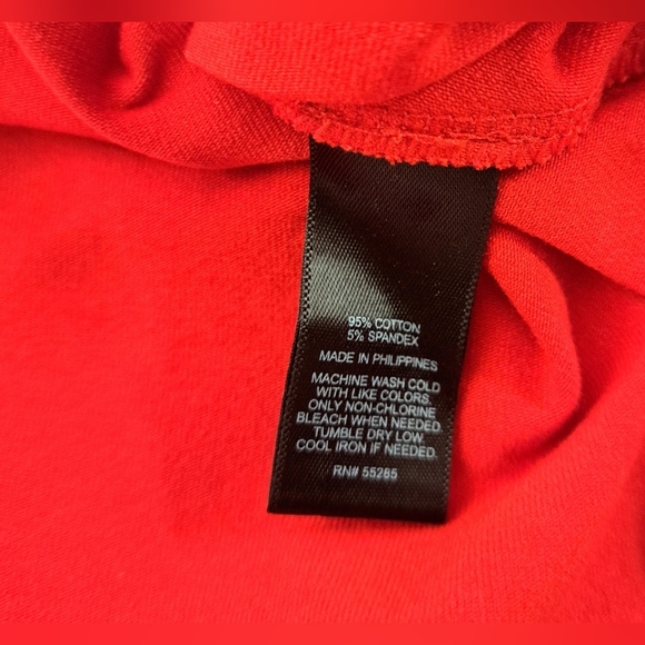 Express XS Red Peplum Top Stretch Zipper Back Excellent Condition - Picture 5 of 6